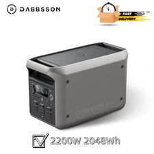 🔥Dabbsson 2000L Portable Power Station 2200W 2048Wh Solar Generator App Control