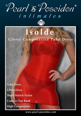 Isolde - Glossy Compression Tube Dress with High Shine & Slick Handfeel