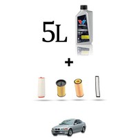 Hoffcar Wartungsset 4 Filter Und 5L ÖL FüR BMW Serie 3 (E46) 318D 84Kw Ab 200