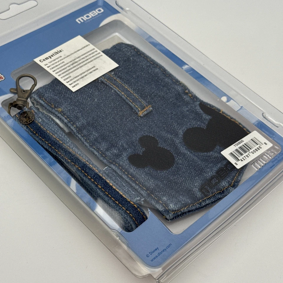 Bolsa Jean Universal Oficial Disney Mickey con Correa para Herramientas Utilidad Teléfono Abatible Foto 3 de 4