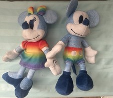 Mickey And Minnie Mouse Disney Rainbow Collection Plush 9  Pride