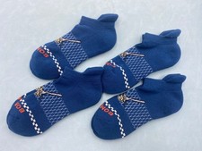 4 Pairs Bombas Honeycomb Cushion Everyday Ankle Socks Women's Size M Dark blue