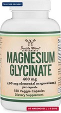 Magnesium Glycinate 400mg 180 Capsules Sleep, Muscle, Heart Support Vega