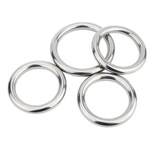 Round O Rings Heavy Duty Solid Metal A2 Stainless Steel Welded Polished M3 - M16