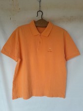 Vintage Pierre Cardin Shirt Mens Large Orange Embroidered Golf Logo 100 Cotton