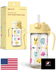 MOYUUM Leak Proof Sippy Cup w/ Handle  9oz Yellow 100 BPA Free PPSU, Made in K