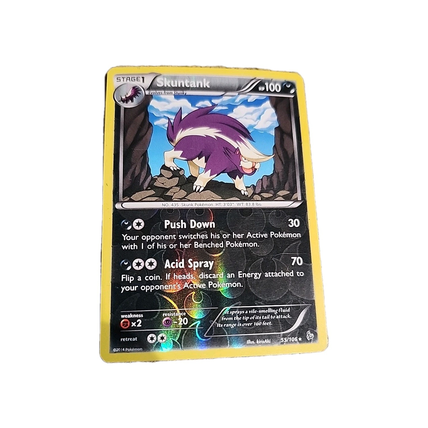 Pokemon TCG Skuntank XY Flashfire 55/106 Reverse Holo