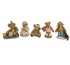    Lot Of 5 Cherished Teddies Patience Millie Larry 617105 Porcelain Figurines