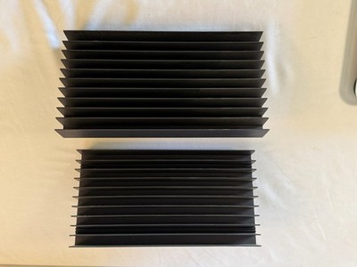 Pair Large Black Aluminum Heat Sink Heatsink Amplifier Audio DIY 10x6