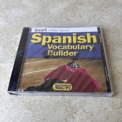 Spanish Vocabulary Builder CD-ROM Snap! 2001 Mac PC Language Learning New Sealed