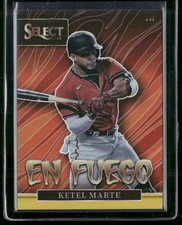 2022 Panini Select En Fuego Ketel Marte /10 Gold Prizm Holo Diamondbacks