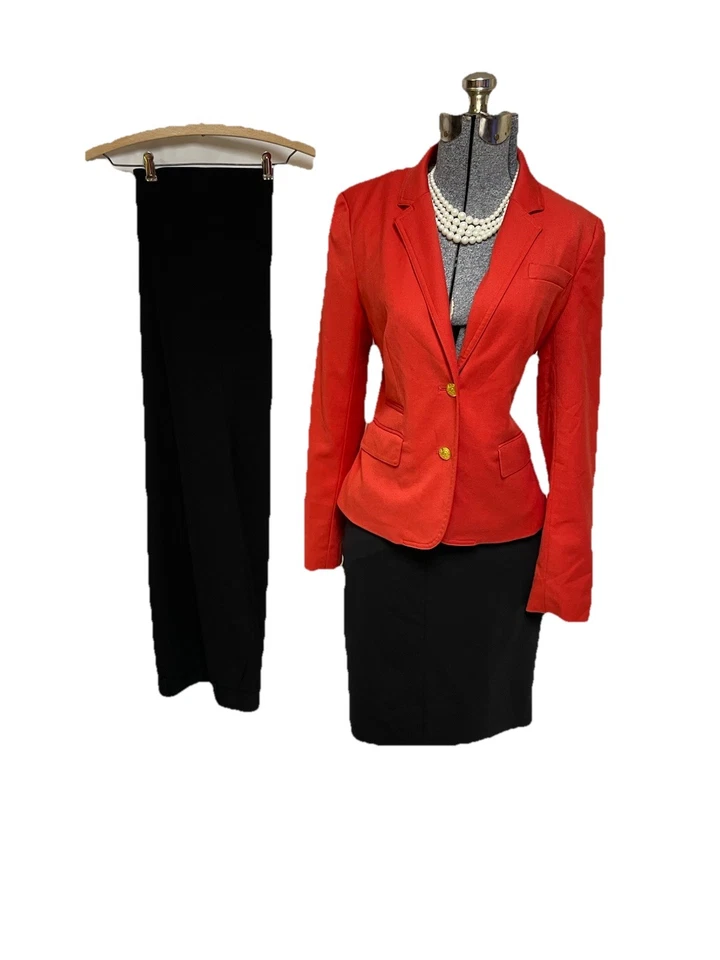 Traje Pantalón o Falda Banana Republic Talla 8 Conjunto de Tres Piezas Bolsillos Largo Completo Foto 3 de 4