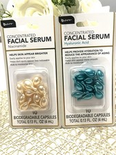 B Pure Facial Serum Capsules Niacinamide  Hyaluronic Acid 10ct Brighten Hydrate