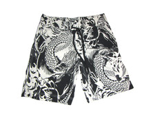 Men's Converse One Star Black and White Dragon Swim Board Shorts Size 34