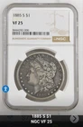 1885-S Morgan Silver Dollar $1 NGC VF25 - RARE DATE LOW SURVIVAL  TONED