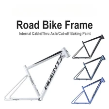 700C Road Bike Frameset Internal Routing Mountain Bicycle Thru Axle Frame Parts