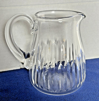 Vintage Baccarat French Lorraine Pitcher Uneven Vertical Cut 1953-1978 36oz 6.5''