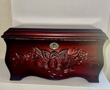 vintage kamakura bori handmade Jewelry box , Carved Large Box