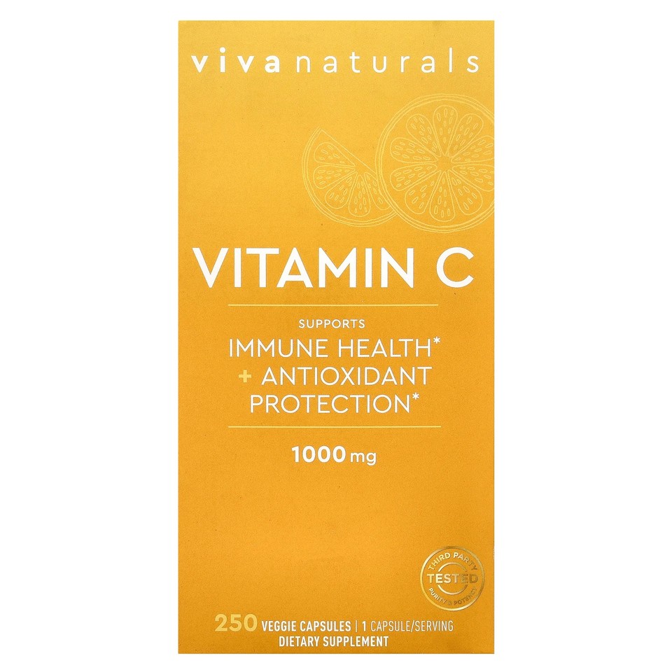 Vitamin C, 1,000 mg, 250 Veggie Capsules