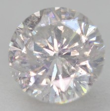 0.50 Carat E SI2 Round Brilliant Natural Enhanced Loose Diamond 4.97mm W VIDEO