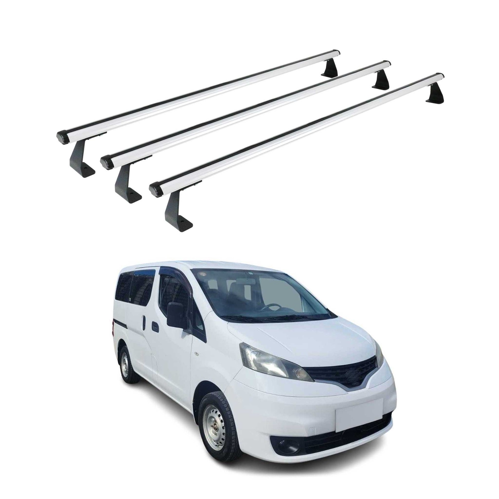 Barres de toit pour VW T7 Multivan transport de coffre de toit et matériel de ski gris alu