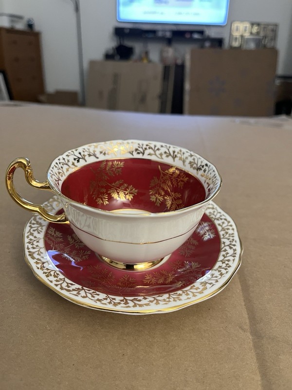 Adderley Fine Bone China tea Cup And saucer Vintage set Hand numbered H1113