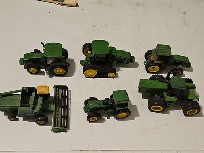 John Deere Toy Tractors  Lot of  6 Farm Equipment  1/64th Scale 