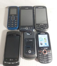 6 Old Cell Phones Slide Outs All For Parts Repairs As Is