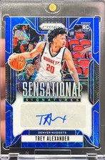 2024-25 Prizm Trey Alexander Rookie Sensational Signatures Blue Scope /49 RC
