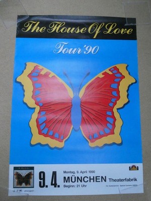 House Of Love European tour poster 1990 Munich Size 83cm x 60cm (32.5'' x 23.5'')
