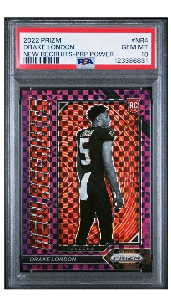 Drake London Panini Prizm New Recruits #NR4 Purple Power
