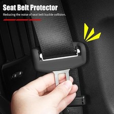 Black 2 Pcs Universal Silicone Car Seat Belt Buckle Covers Clip Anti-scratch Pro Black 2 Pcs Universal Silicone Car Seat Belt Buckle Covers Clip Anti-scratch Pro