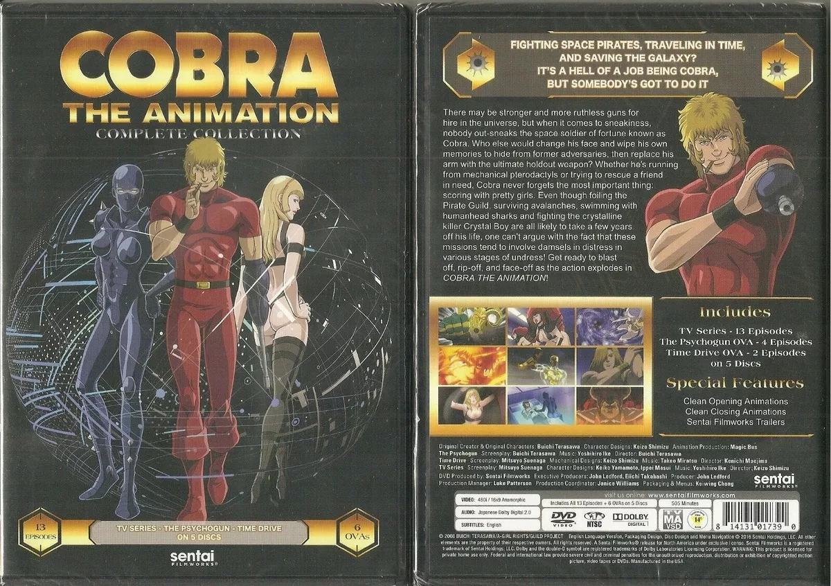 Cobra: The Animation Complete Collection (DVD, 2016, 5-Disc Set) BRAND NEW
