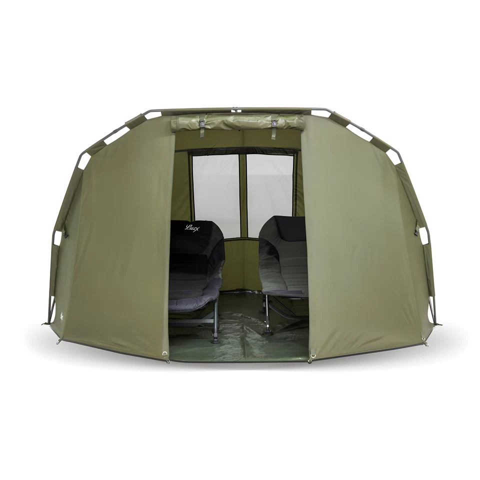 Lucx® Angelzelt 2 Mann Karpfenzelt 2 Man Bivvy Carp Dome Fishing Tent "Caracal" - Bild 3 von 4