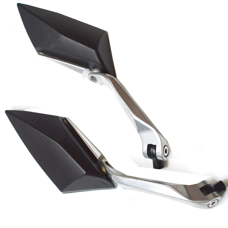 Par de espejos retrovisores laterales universales Black Diamond para motocicleta 8 mm 10 mm Foto 4 de 4