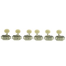 Kluson Vintage 3 3 Oval White Button Nickel 2 row tuners fit Gibson KD-3-NPDR