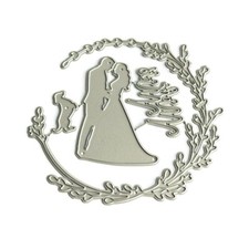 Troqueles de corte decorativos para novia y novio troqueles de papel en relieve para hacer tarjetas