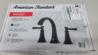 American Standard Rumson 8'' Widespread 2-Handle Bathroom Faucet in Matte Black