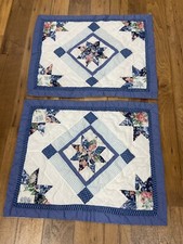 2 Pillowcases Quilted Patchwork Shams Standard Cottagecore