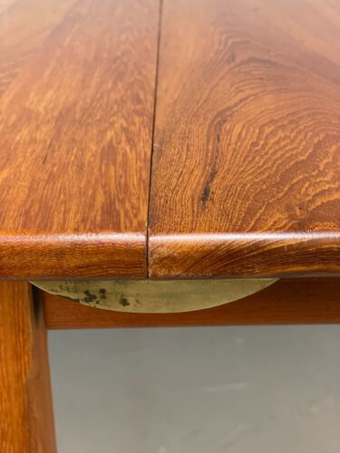 Vintage Solid Teak Extending Modular Rectangular Dining Table Unique EB8848 MWOO - Picture 9 of 24
