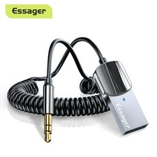 Essager EB01 Bluetooth 5.0 Aux Adapter Wireless Car Receiver USB to 3.5mm & Mic
