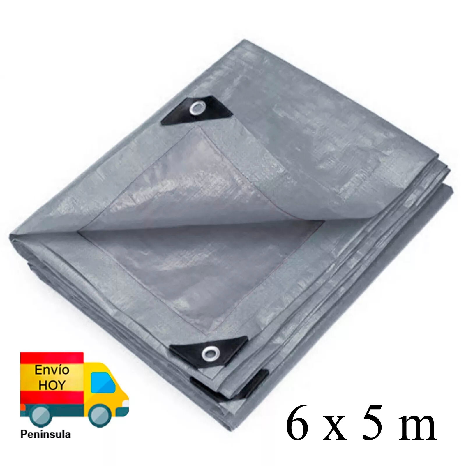 Toldo lona tela para sol rectangular 6 x 5 m impermeable protección solar sombra