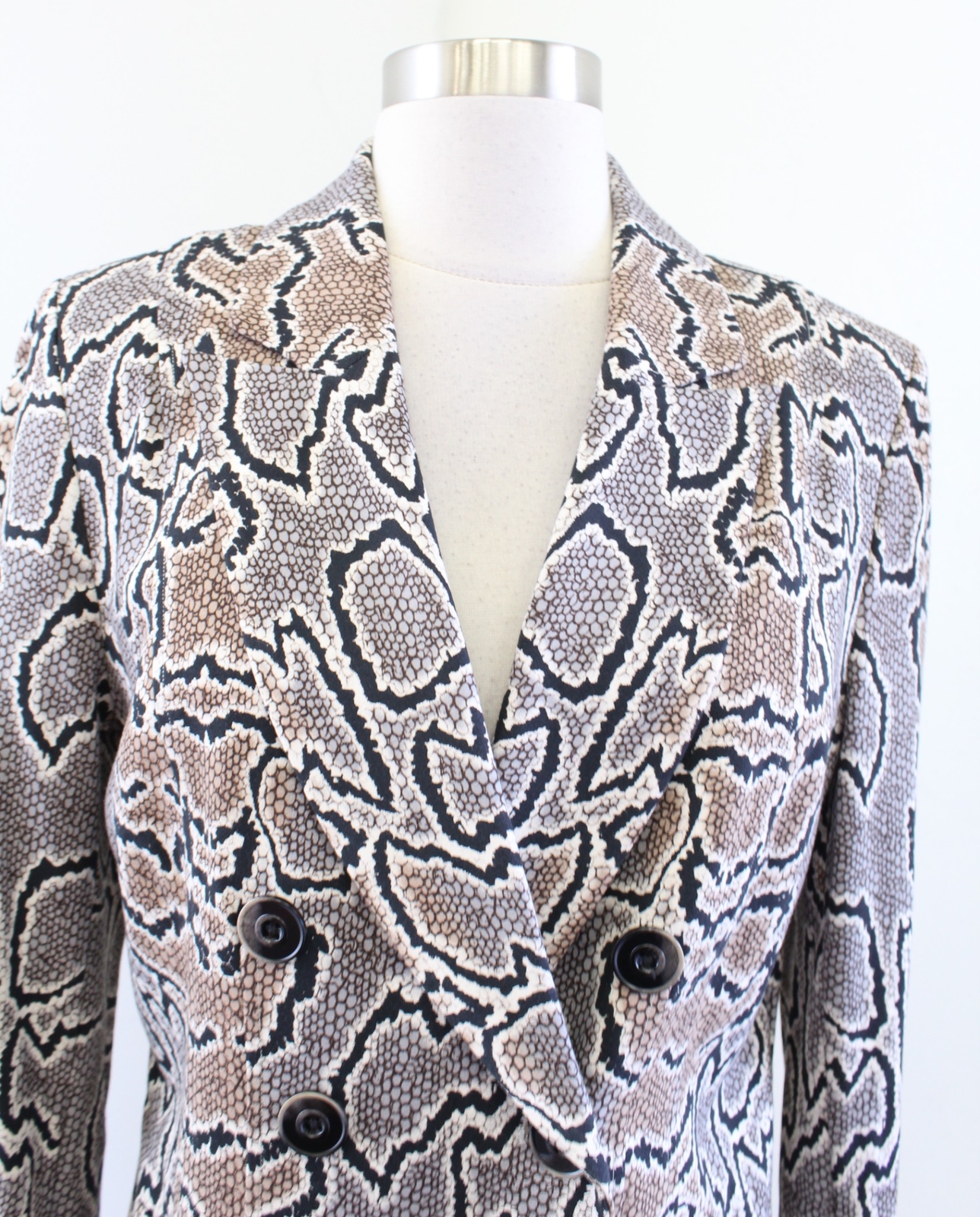 CAbi Womens Python Blazer Double Breasted Snakesk… - image 3