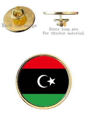 Libyen Nationalflagge 26 mm Metall Revers gewölbt Pin Anstecker
