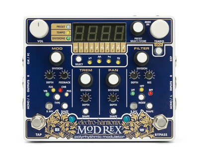 New Electro-Harmonix EHX Mod Rex Polyrhythmic Modulator Pedal