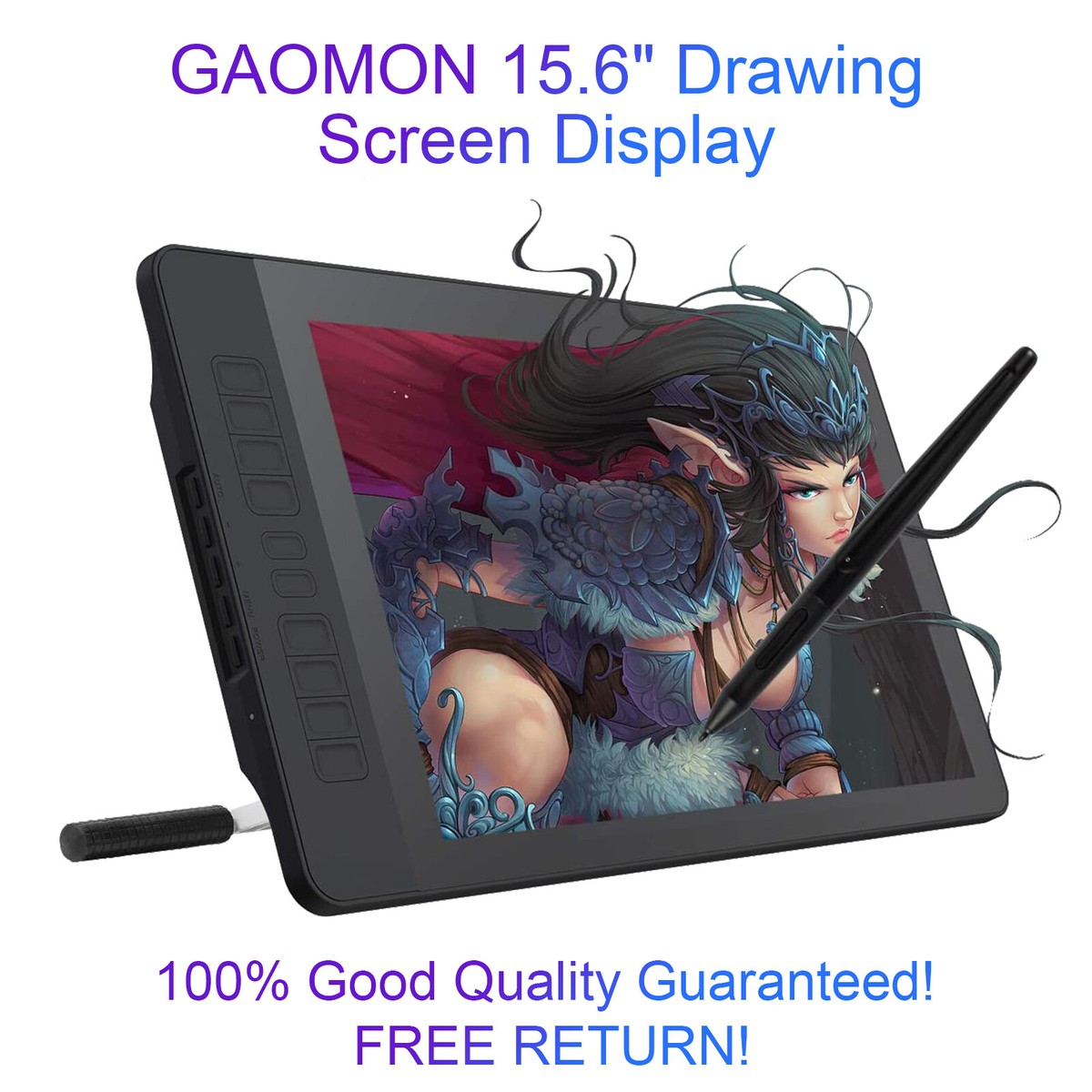 Digital Graphic Drawing Tablet with Screen Pen Display 10 Shortkey