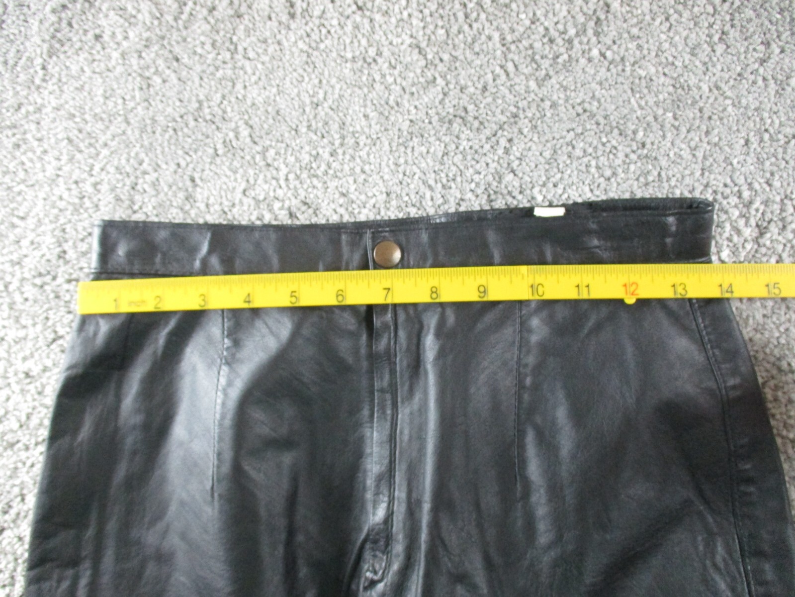 Jas Leather Skirt Straight Pencil 10 Small W28 Black Lined Vintage Pary/ClubWear image 6