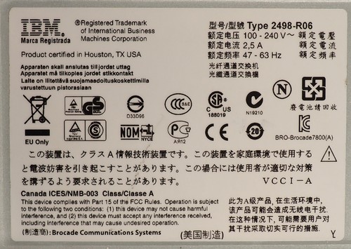 IBM 2498-R06 SAN06B-R 8Gbps Fiber Channel SAN Extension Switch P/N: 45W5476 - Picture 10 of 10