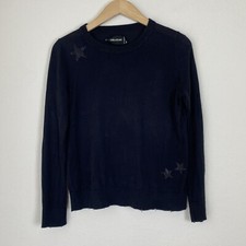 Zadig  Voltaire M Miss Multi Sweater Womens Star Strass Black Cotton Distressed