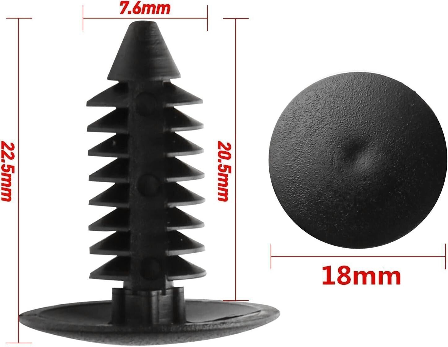 200pcs Nylon Retainer Clips Christmas Tree Fasteners for 8mm GM 1595864 ...
